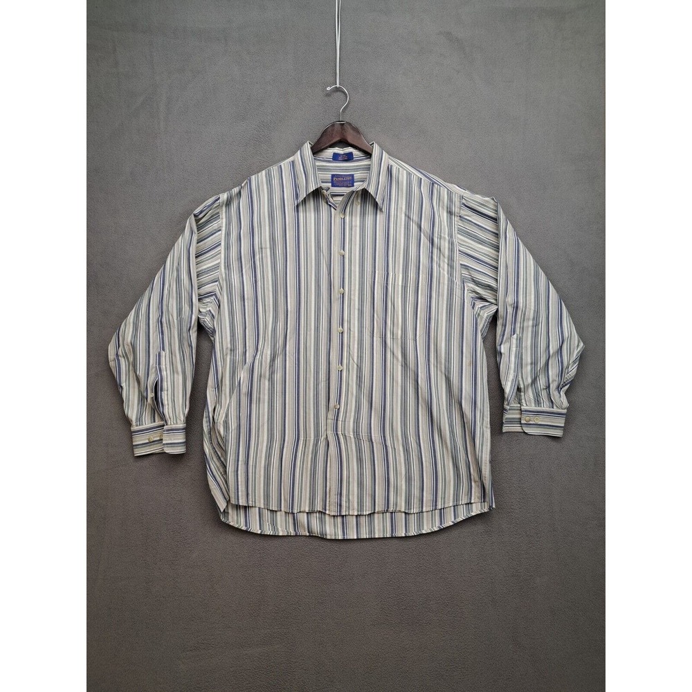 Pendleton Button Down Shirt Mens XXL Striped Dress Casual Long Sleeve Classic